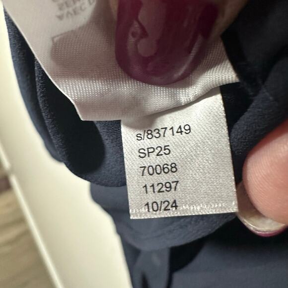 Ann Taylor Wrap Blouse in the color Night Sky NWT Size XL - Picture 5 of 6